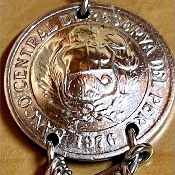 Banco Central De Reserva Del Peru 1976 Sterling Silver Dangle Earrings Boho Chic - Picture 12 of 17